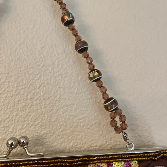 Vintage Inspired Embroidered and Beaded Evening Clutch Bag - Picture 7 of 14